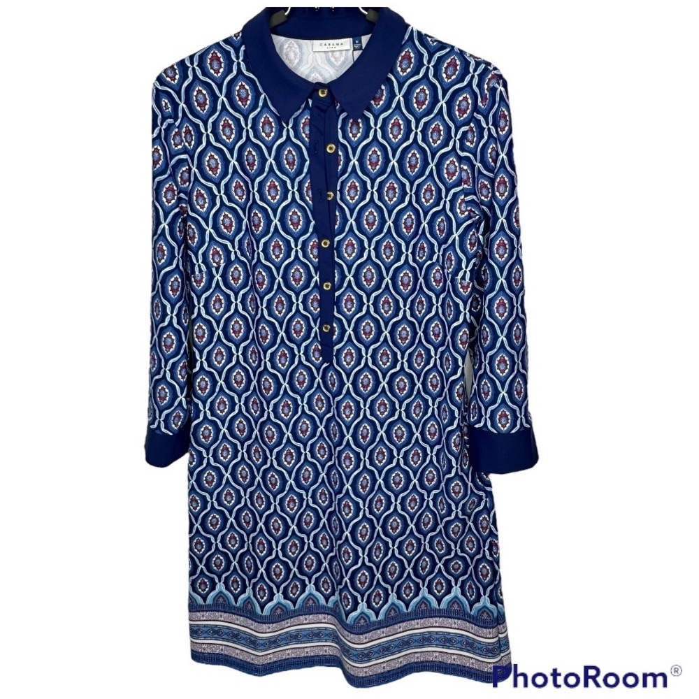 NWT Cabana Life UPF 50 sun Protected Beach Summer Tunic Dress Cover-up Medium
